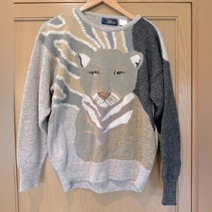 Vintage 20ans Mariea Kim Unisex Crewneck Sweater Mountain Lion / small